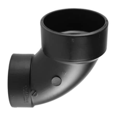Charlotte Pipe And Foundry 4x3 90DEG HxH Ell ABS 00329  0600HA